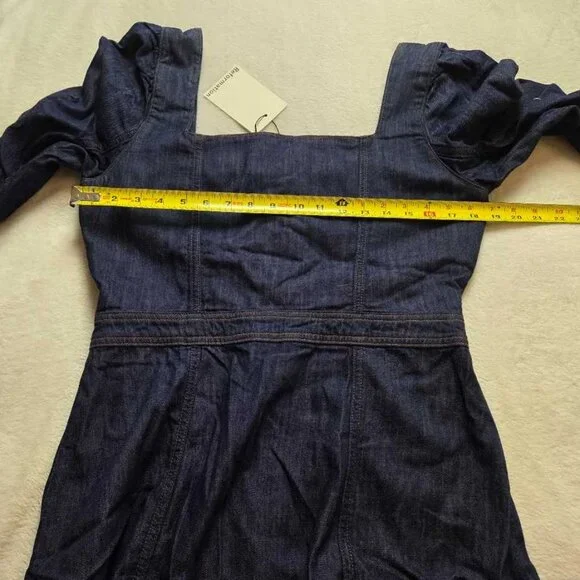New US 10 Reformation x Anthropologie Celeste denim midi jean dress